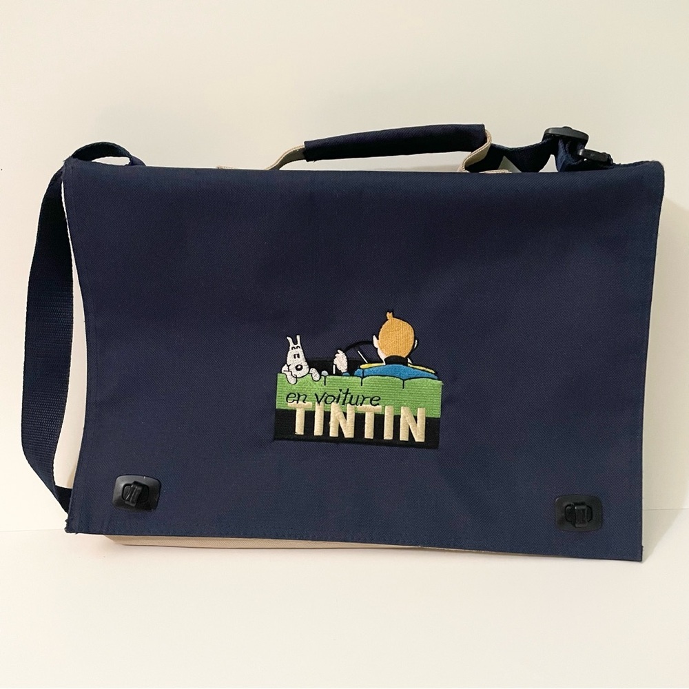 Vintage Tintin & Snowy Messenger Bag Editions Atlas 2001